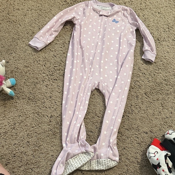 Carter’s Pastel Polka Dot Footie Pajamas - Picture 1 of 4